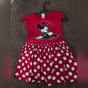 Disney Minnie Mouse Red Dress with White Polka Dots